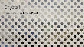  Presentation with brushed metal - Audience pleasing presentation theme consisting of bright brushed and drilled a hole metal texture background backdrop and a light gray colored foreground