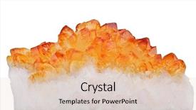  Presentation with bright white - Colorful slide set enhanced with bright citrine crystals isolated backdrop and a lemonade colored foreground