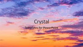  Presentation with fiery - PPT theme having bright clouds - fiery heaven setting sun background and a coral colored foreground