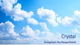  Presentation with sky blue - PPT theme with bright clouds - perfect blue sky background and a  colored foreground