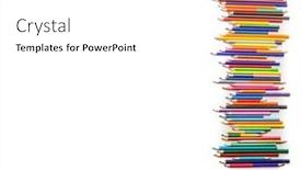  Presentation with color pencils - Cool new theme with bright-color-pencils backdrop and a white colored foreground