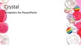  Presentation with textile - Audience pleasing slide set consisting of bright colored buttons backdrop and a white colored foreground