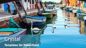  Presentation with colored - PPT layouts featuring bright-colored-houses-are-reflected background and a teal colored foreground