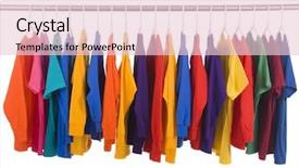  Presentation with kids tee shirt - Beautiful slides featuring bright colored tee shirts hanging backdrop and a lemonade colored foreground