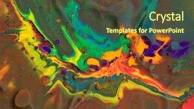  Presentation with structure - Presentation featuring bright colorful acrylic paint fantastic background and a tawny brown colored foreground