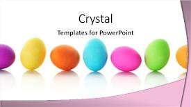 Presentation with bright white - Theme consisting of bright colorful easter eggs background and a white colored foreground