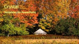  Presentation with trees - Cool new slides with bright-colorful-trees-in-kinzua backdrop and a tawny brown colored foreground