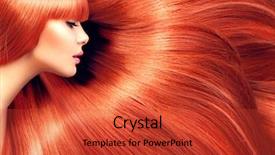  Presentation with hair care - Cool new slide set with bright colors - beautiful hair beauty woman backdrop and a red colored foreground