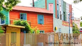  Presentation with neighborhood - Theme enhanced with bright-colors-of-caminito background and a coral colored foreground