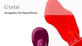  Presentation with nail - Audience pleasing slide set consisting of bright-colours-of-nail-polish backdrop and a white colored foreground