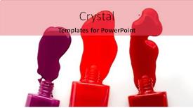  Presentation with nail - Presentation design featuring bright-colours-of-nail-polish background and a red colored foreground