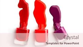  Presentation with nail - PPT theme having bright-colours-of-nail-polish background and a lemonade colored foreground