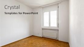  Presentation with nobody - PPT layouts featuring bright empty room and nice parquet nobody inside background and a light gray colored foreground