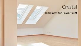  Presentation with apartment - Audience pleasing presentation theme consisting of bright-empty-room-in-attic backdrop and a lemonade colored foreground