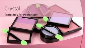  Presentation with foundation - Beautiful presentation design featuring bright-eye-shadows-and-sponge backdrop and a lemonade colored foreground