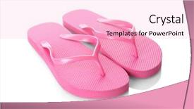  Presentation with bright white - Colorful theme enhanced with bright female flip flops backdrop and a lemonade colored foreground