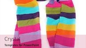  Presentation with bright white - Cool new slide deck with bright-female-scarf-isolated backdrop and a coral colored foreground