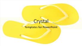  Presentation with bright white - Amazing slide set having bright flip-flops isolated backdrop and a yellow colored foreground
