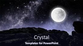  Presentation with moon - Cool new slide set with bright-full-moon-over-dark backdrop and a wine colored foreground