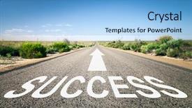  Presentation with bright future - Presentation theme enhanced with bright future - image of a road background and a light blue colored foreground