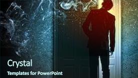  Presentation with businessman standing on mountain top - Presentation design having bright future - image of young businessman standing background and a tawny brown colored foreground