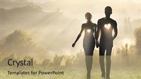  Presentation with bright future - Presentation having bright future - lighting love silhouette of asian background and a coral colored foreground