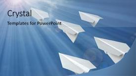  Presentation with bright future - Theme enhanced with bright future - paper airplane in front background and a light blue colored foreground