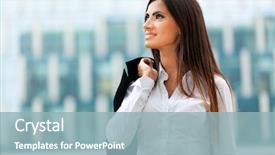  Presentation with walking - Colorful theme enhanced with bright future - portrait of a confident businesswoman backdrop and a light blue colored foreground