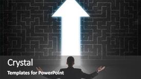  Presentation with maze - PPT layouts featuring bright future ahead - business person looking at maze background and a dark gray colored foreground