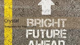  Presentation with future plan - Slide set consisting of bright future ahead written background and a coral colored foreground