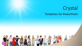  Presentation with bright future - PPT theme with bright future idea under sun background and a light gray colored foreground