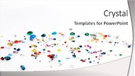  Presentation with bright white - Presentation design featuring bright gems isolated on white background background and a white colored foreground