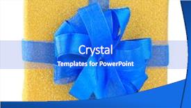  Presentation with half white and half bright coloured - PPT theme having bright gift isolated on white background and a  colored foreground