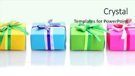  Presentation with bright white - Beautiful PPT theme featuring bright gifts with bows isolated backdrop and a mint green colored foreground