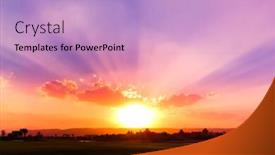  Presentation with glow - Slide set having bright glow heavenly view background and a light blue colored foreground