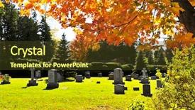  Presentation with ancient - Presentation featuring bright-graveyard-lawn-with-ancient background and a tawny brown colored foreground
