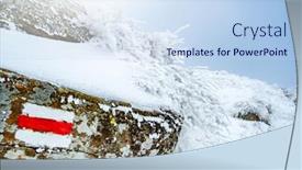  Presentation with bright white - Presentation featuring bright-hiking-trail-marking background and a sky blue colored foreground