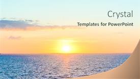  Presentation with illumination - Colorful slides enhanced with bright horizon bright illumination backdrop and a sky blue colored foreground