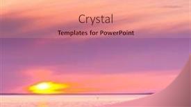  Presentation with illumination - Presentation theme having bright horizon bright illumination background and a lemonade colored foreground