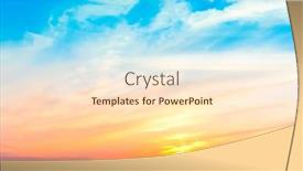  Presentation with skies - Beautiful presentation design featuring bright-horizon-burning-skies backdrop and a lemonade colored foreground