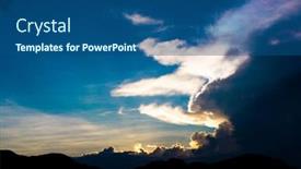  Presentation with skies - Colorful slide deck enhanced with bright horizon burning skies backdrop and a ocean colored foreground