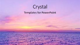  Presentation with horizon - Beautiful presentation theme featuring bright horizon night is coming backdrop and a light blue colored foreground