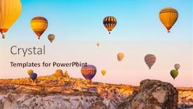  Presentation with hot air balloons - Slide deck with bright-hot-air-balloons background and a lemonade colored foreground