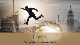  Presentation with idea - Cool new slides with bright-idea-concept-with-business backdrop and a coral colored foreground