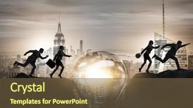  Presentation with idea - PPT layouts having bright idea concept with business background and a tawny brown colored foreground