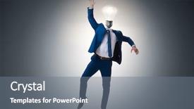  Presentation with idea - Cool new theme with bright idea concept with lightbulb backdrop and a  colored foreground