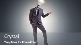  Presentation with idea - Slides consisting of bright idea concept with lightbulb background and a  colored foreground