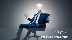  Presentation with problem solution idea concept 3d - Beautiful slide deck featuring bright idea concept with lightbulb backdrop and a ocean colored foreground