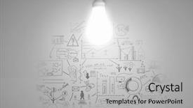  Presentation with business growth - PPT layouts having bright idea for business growth background and a light gray colored foreground