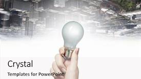  Presentation with idea - Amazing theme having bright idea for success achieving backdrop and a white colored foreground